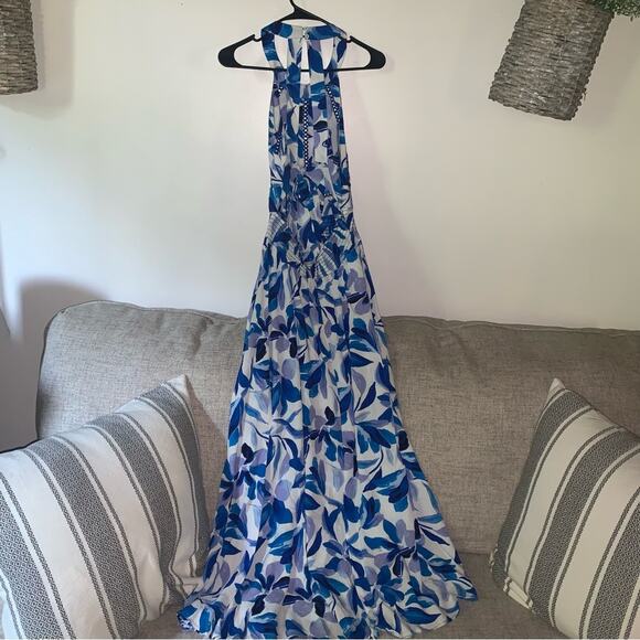 Anthropologie Blue and White Maxi Dress - Picture 10 of 11